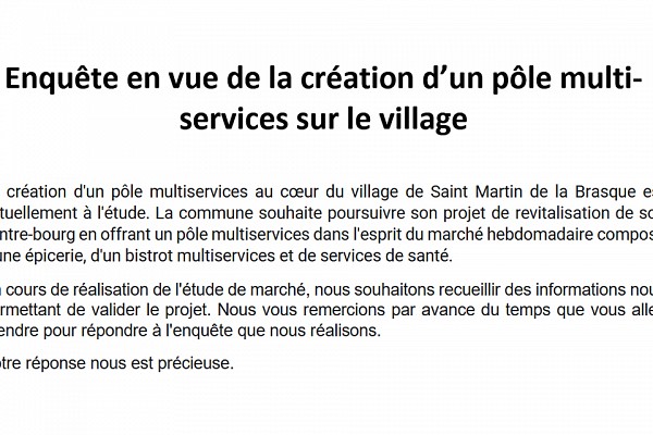 Création d'un pôle multi-services à Saint-Martin-de-la-Brasque